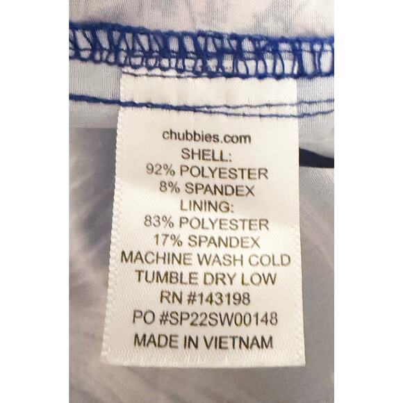 Chubbies Men's The Prehistoric Blues 5.5” Classic Swim Trunk Shorts Mesh Lined L - Picture 10 of 10